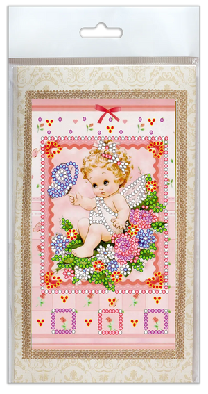 Postcards Bead Embroidery Kit Postcard Bead embroidery kit Gentle angel