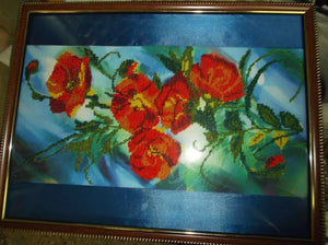 Bead Embroidery Kit Main Bead Embroidery Kit Poppy dawn