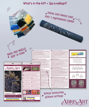 Bead Embroidery Kit Main Bead Embroidery Kit Blooming in the dark