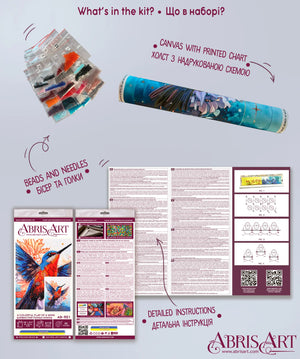 Bead Embroidery Kit Main Bead Embroidery Kit A colorful flap of a wing