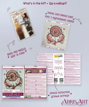 Bead Embroidery Kit Mini Bead embroidery kit Weightless tenderness