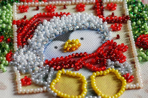 Bead Embroidery Kit Mini Bead embroidery kit Under the Christmas tree