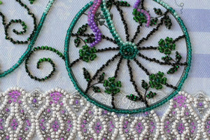Bead Embroidery Kit Mid-sized bead embroidery kit Romantic garden