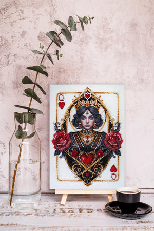 Bead Embroidery Kit Main Bead Embroidery Kit Queen of hearts