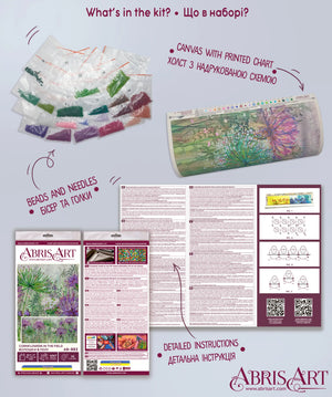 Bead Embroidery Kit Main Bead Embroidery Kit Cornflowers in the field