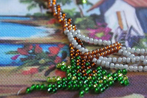 Bead Embroidery Kit Mini Bead embroidery kit Hut by the sea