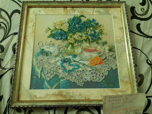 Bead Embroidery Kit Main Bead Embroidery Kit Forget-me-nots