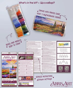 Bead Embroidery Kit Main Bead Embroidery Kit Evening over the meadow