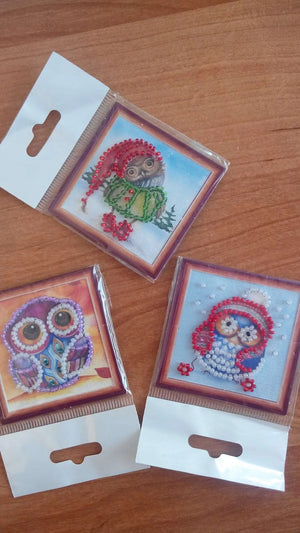 Magnets Bead Embroidery Kit Mini Magnets Bead embroidery kit Owl – 2