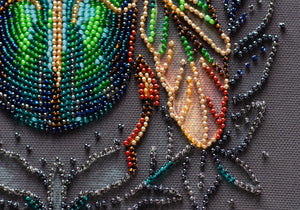 Bead Embroidery Kit Main Bead Embroidery Kit Emerald beetle