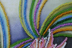 Bead Embroidery Kit Mini Bead embroidery kit Pink flamingos