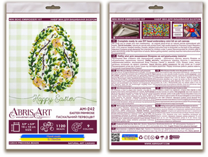 Bead Embroidery Kit Mini Bead embroidery kit Easter primrose