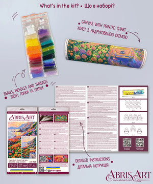 Bead Embroidery Kit Main Bead Embroidery Kit Twilight Over the Sea