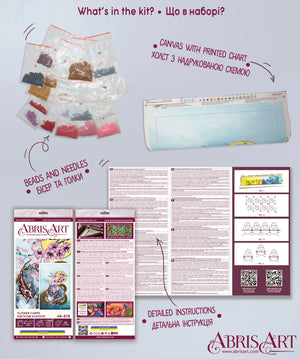 Bead Embroidery Kit Main Bead Embroidery Kit Flower carps