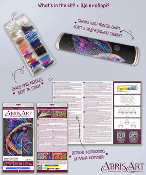 Bead Embroidery Kit Main Bead Embroidery Kit Waves of Color