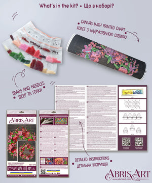 Bead Embroidery Kit Main Bead Embroidery Kit Red рomegranates