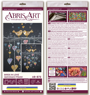Bead Embroidery Kit Main Bead Embroidery Kit Birds in love