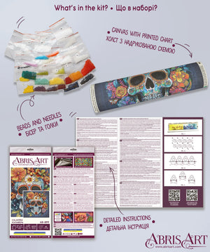 Bead Embroidery Kit Main Bead Embroidery Kit Calavera