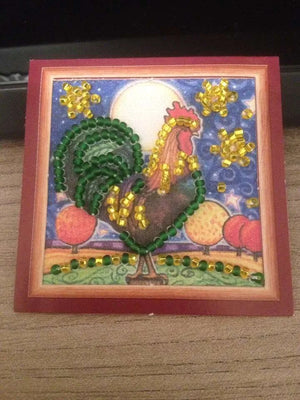 Magnets Bead Embroidery Kit Mini Magnets Bead embroidery kit Gold crest