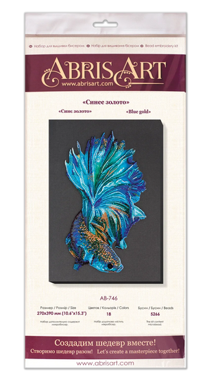 Bead Embroidery Kit Main Bead Embroidery Kit Blue gold
