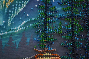 Bead Embroidery Kit Mid-sized bead embroidery kit Camping under the stars