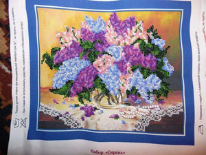Bead Embroidery Kit Main Bead Embroidery Kit Lilacs