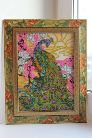 Bead Embroidery Kit Main Bead Embroidery Kit Peacock