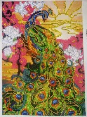 Bead Embroidery Kit Main Bead Embroidery Kit Peacock