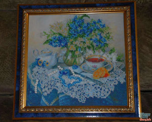 Bead Embroidery Kit Main Bead Embroidery Kit Forget-me-nots