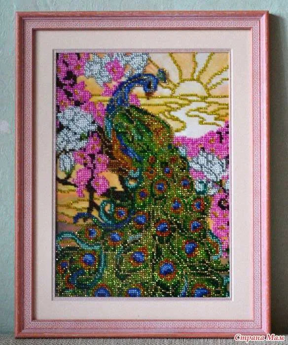 Bead Embroidery Kit Main Bead Embroidery Kit Peacock