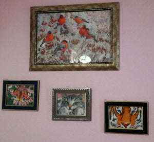 Bead Embroidery Kit Main Bead Embroidery Kit Bullfinches
