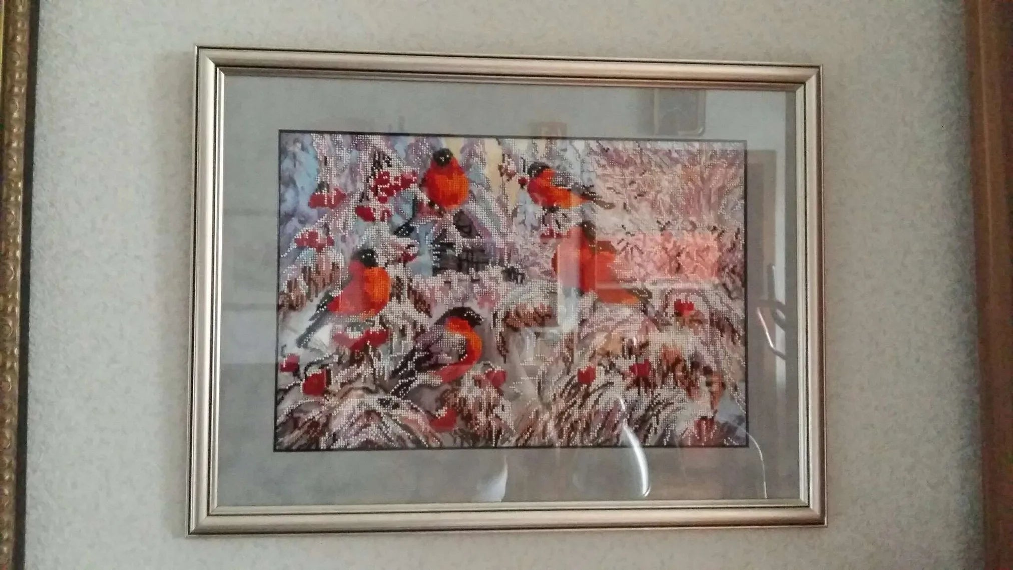 Bead Embroidery Kit Main Bead Embroidery Kit Bullfinches