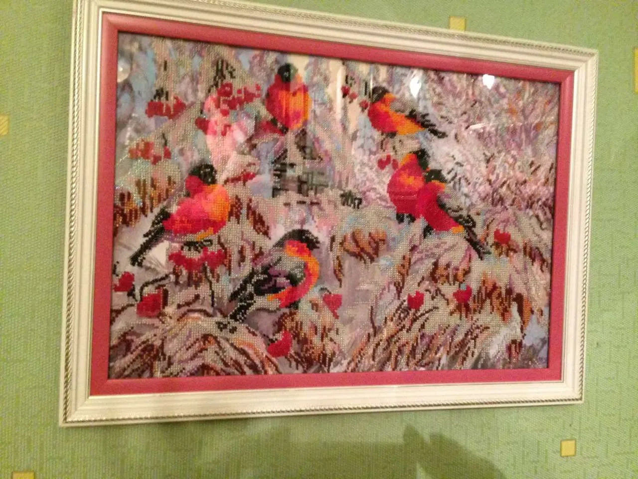 Bead Embroidery Kit Main Bead Embroidery Kit Bullfinches