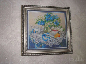 Bead Embroidery Kit Main Bead Embroidery Kit Forget-me-nots