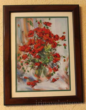 Bead Embroidery Kit Main Bead Embroidery Kit Poppies