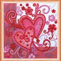 Bead Embroidery Kit Mini Bead embroidery kit Loving hearts