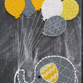 Bead Embroidery Kit Main Bead Embroidery Kit Baby elephant with balloons