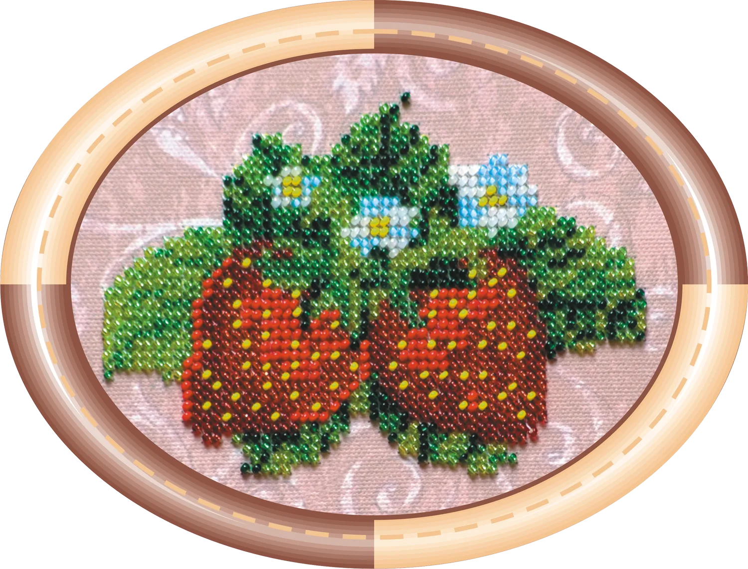Bead Embroidery Kit Mini Bead embroidery kit Strawberry