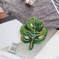 Brooch Embroidery Kit Decoration Monster leaf