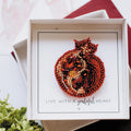 Brooch Embroidery Kit Decoration Garnet