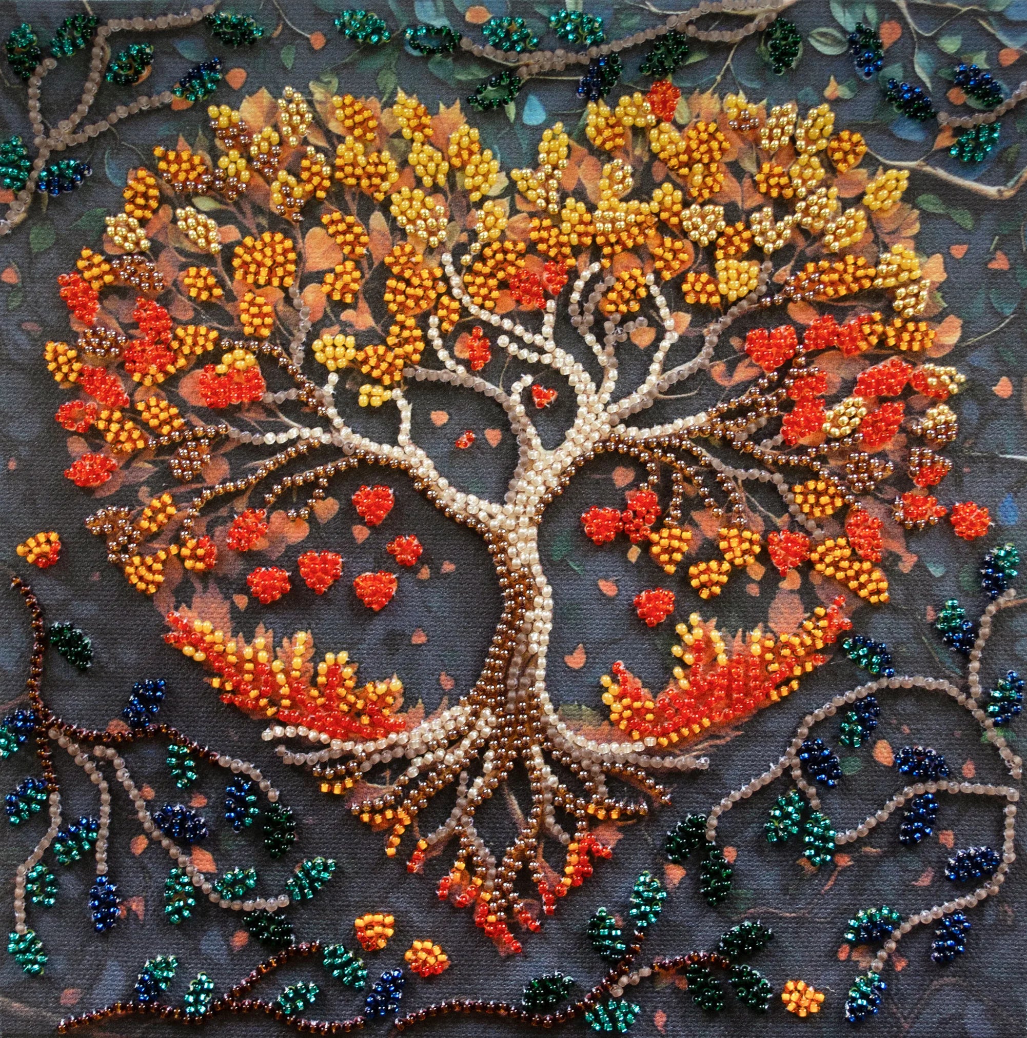 Bead Embroidery Kit Mid-sized bead embroidery kit Warm feelings