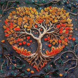 Bead Embroidery Kit Mid-sized bead embroidery kit Warm feelings