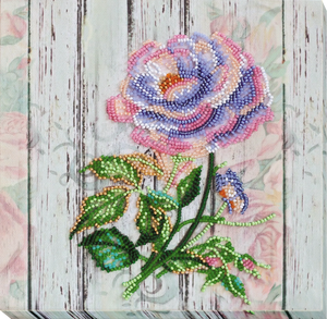 Bead Embroidery Kit Mid-sized bead embroidery kit Сhina rose