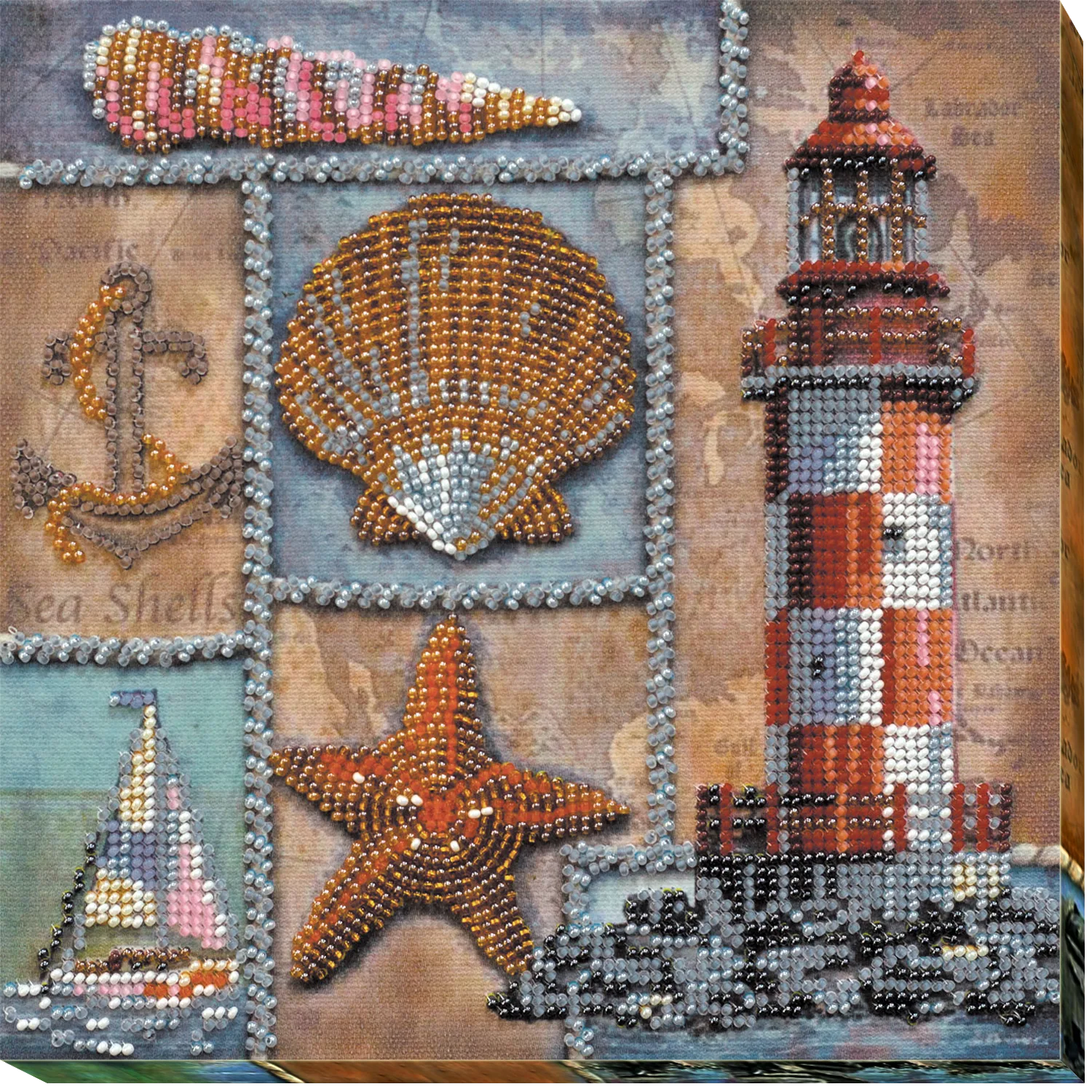 Bead Embroidery Kit Mid-sized bead embroidery kit Seven seas