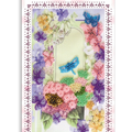 Postcards Bead Embroidery Kit Postcard-envelope for microbead embroidery Dragonfly and Butterfly