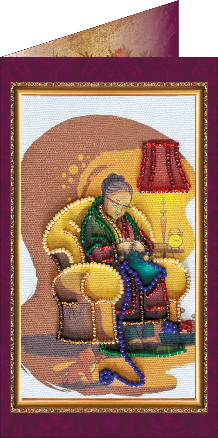 Postcards Bead Embroidery Kit Dear Grandma – 2