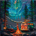 Bead Embroidery Kit Mid-sized bead embroidery kit Camping under the stars