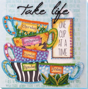 Bead Embroidery Kit Mid-sized bead embroidery kit Coffee break