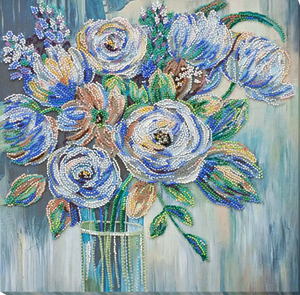 Bead Embroidery Kit Main Bead Embroidery Kit Pastel bouquet