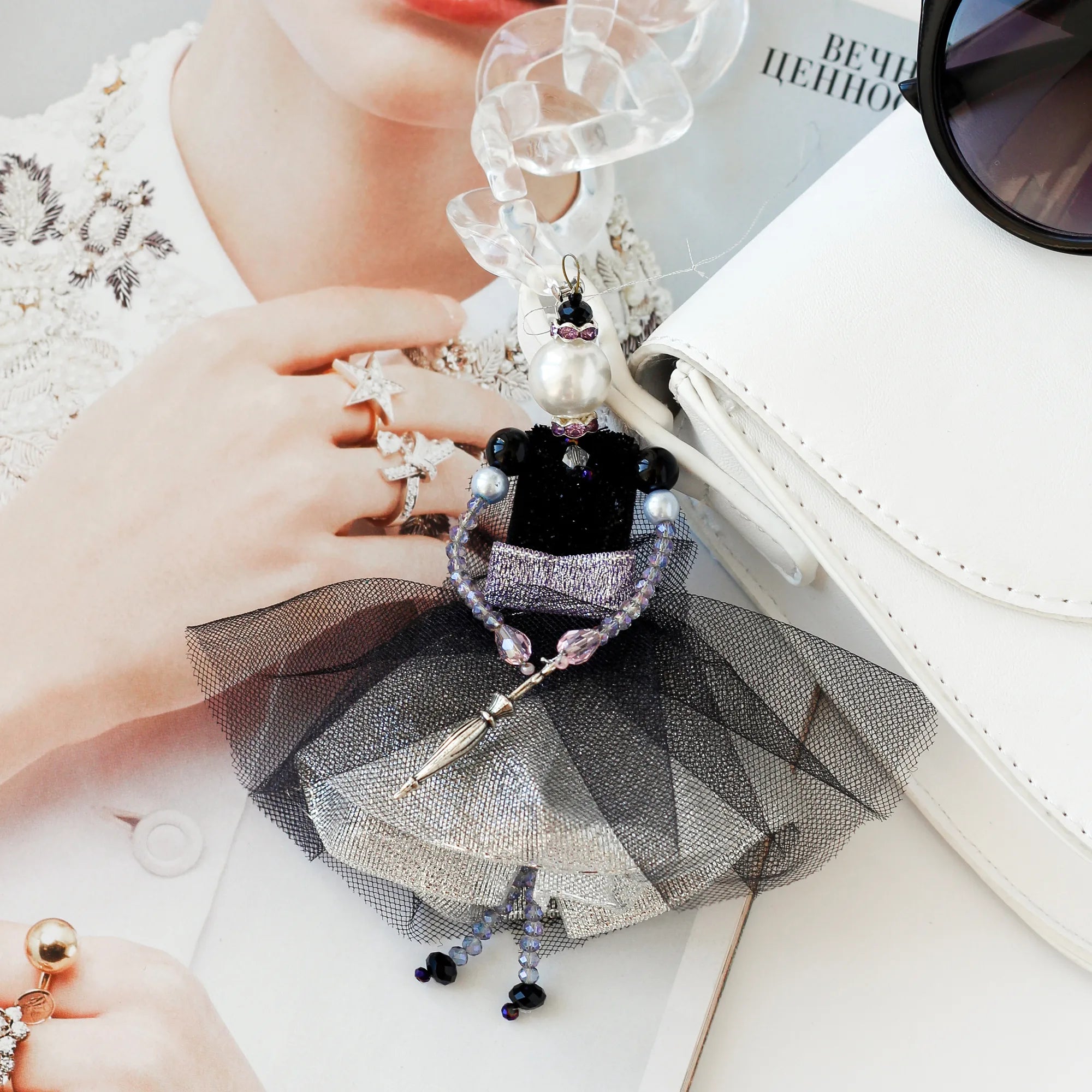Pendant Embroidery Kit Decoration Pendant doll – Exquisite amethyst